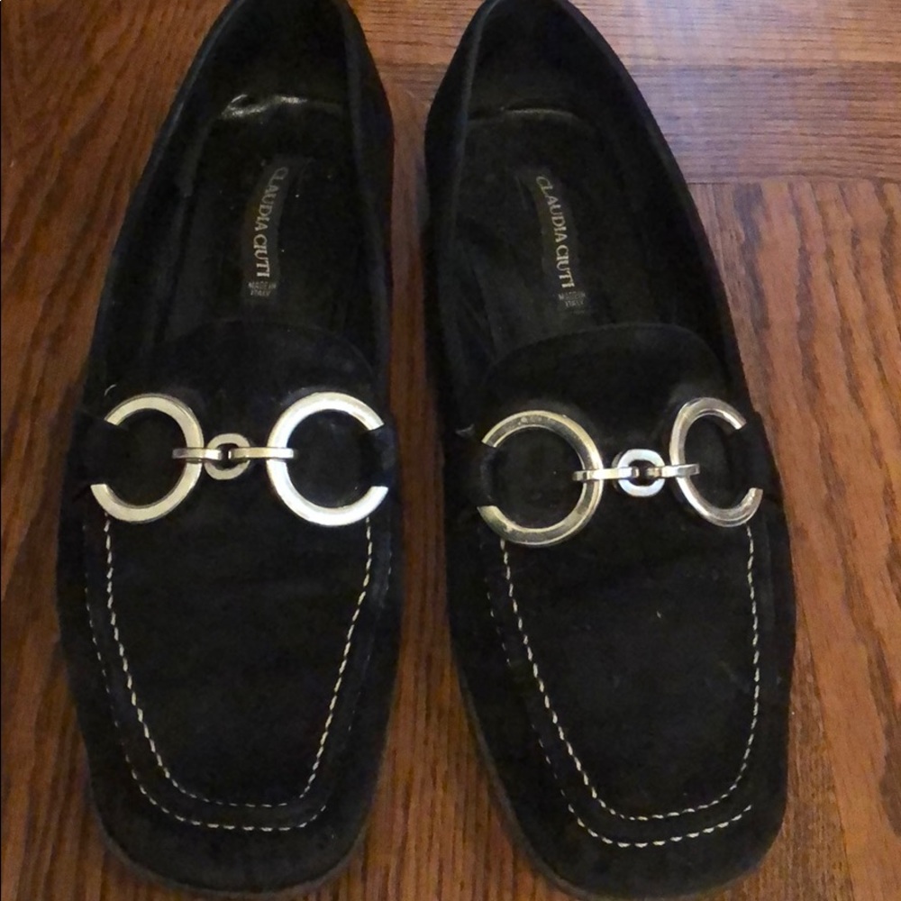 Black loafers